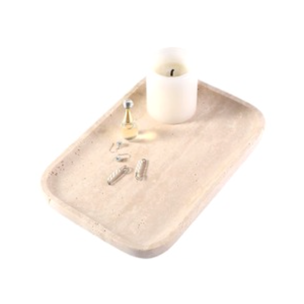 Travertine vanity tray
