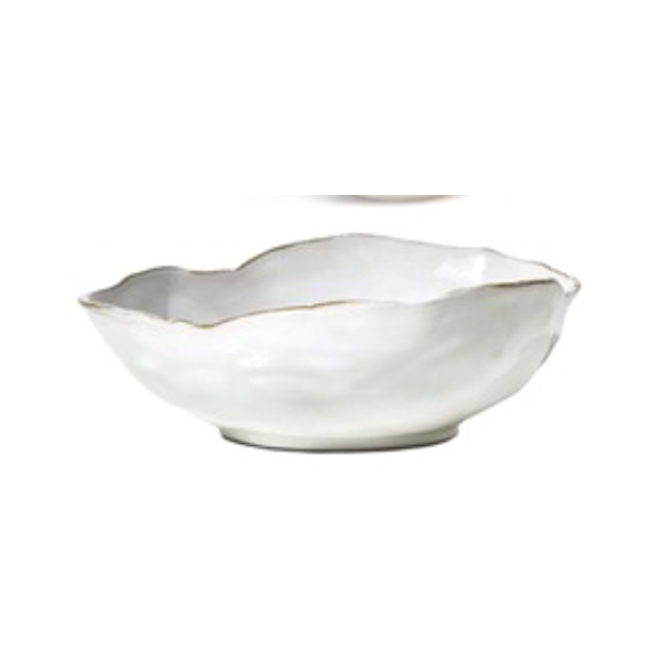 Free-form glazed ceramic bowl