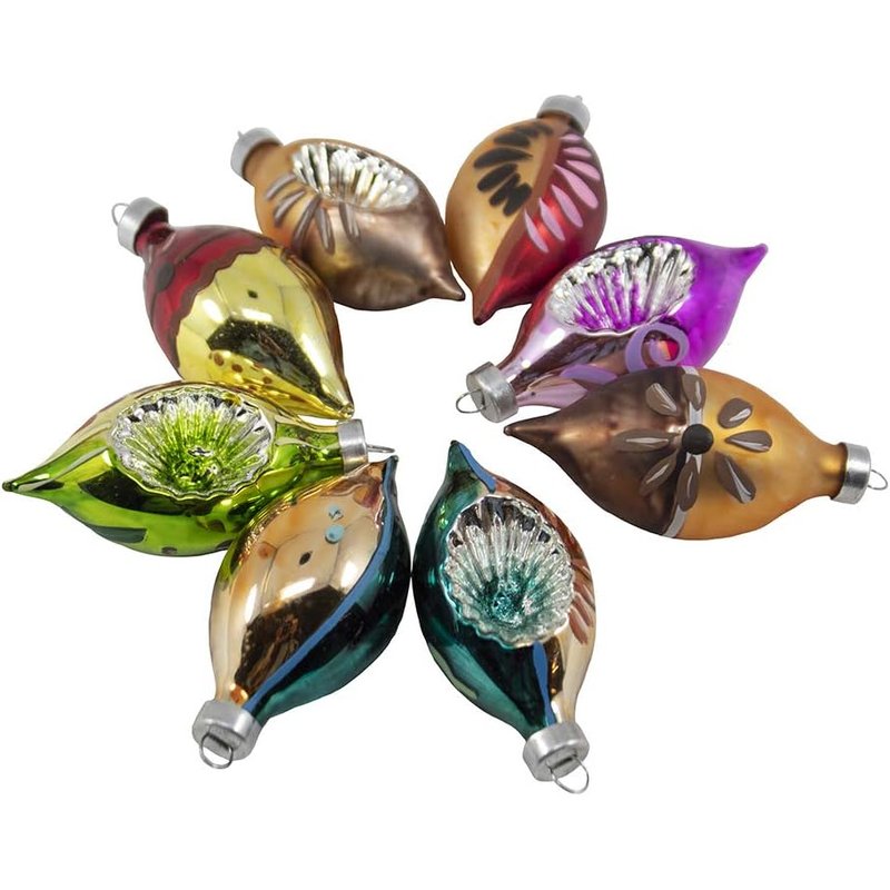 Kurt Adler Early Years glass oval ornaments
