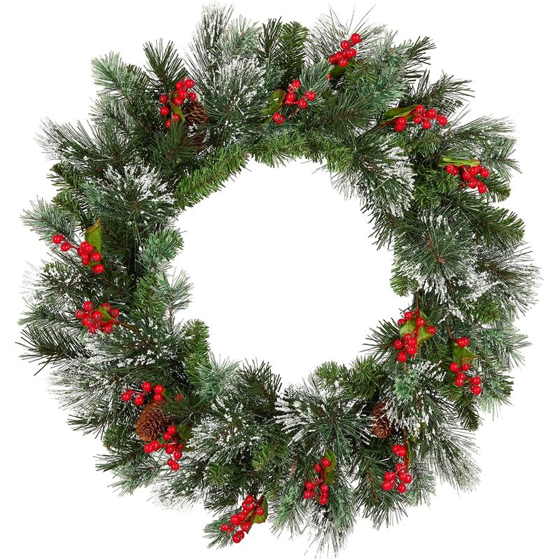 National Tree Company 24 inch flocked pine wreath