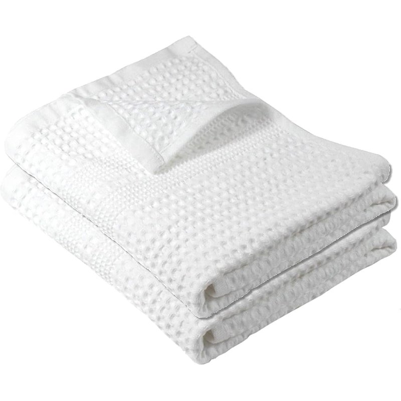 Waffle weave hand towels