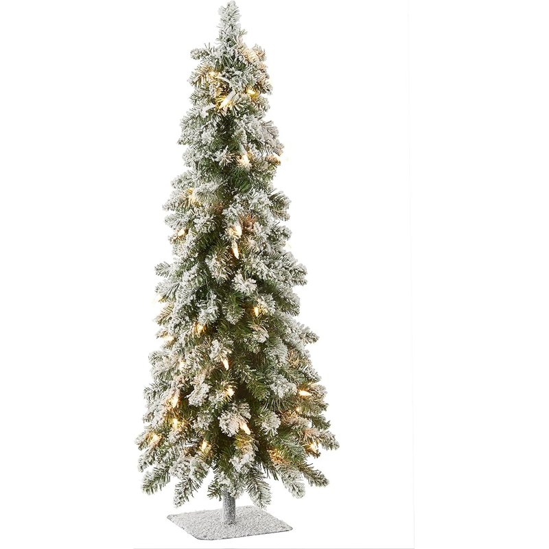 National Tree Company pre-lit flocked Forestree, 3 ft