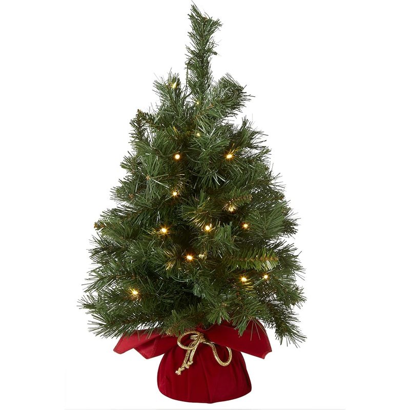 National Tree Company pre-lit mini fir tree, 24 inch