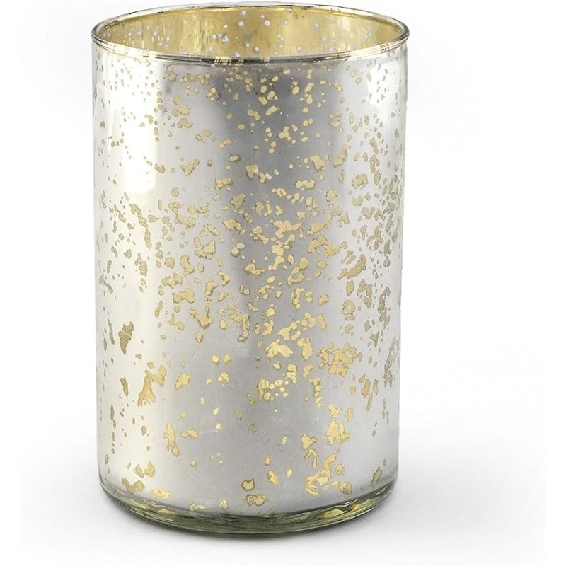 Antique silver mercury glass vase