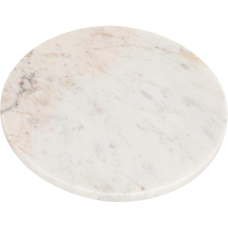 Round white marble board