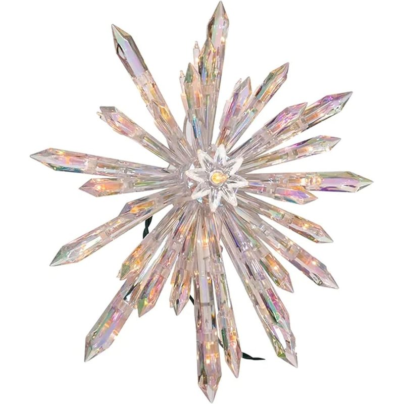 Kurt Adler lighted crystal snowflake treetop