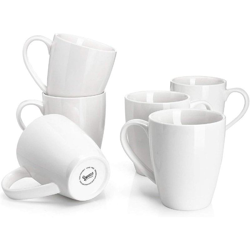 Sweese porcelain mugs, set of 6