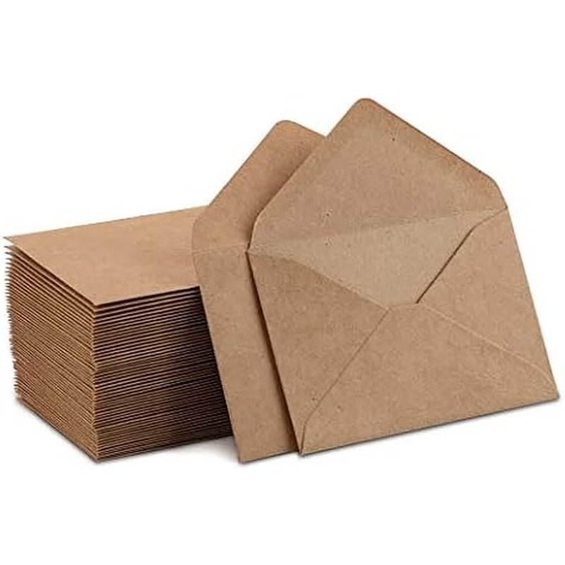 Mini kraft envelopes, 100 pack