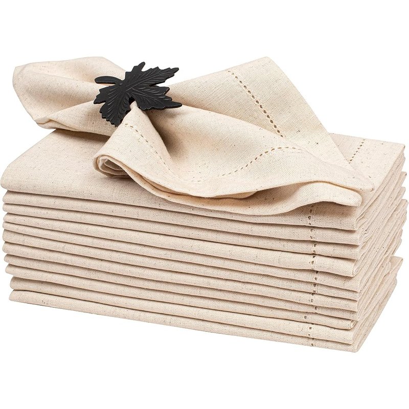 Lightnpro flax linen napkins, set of 12