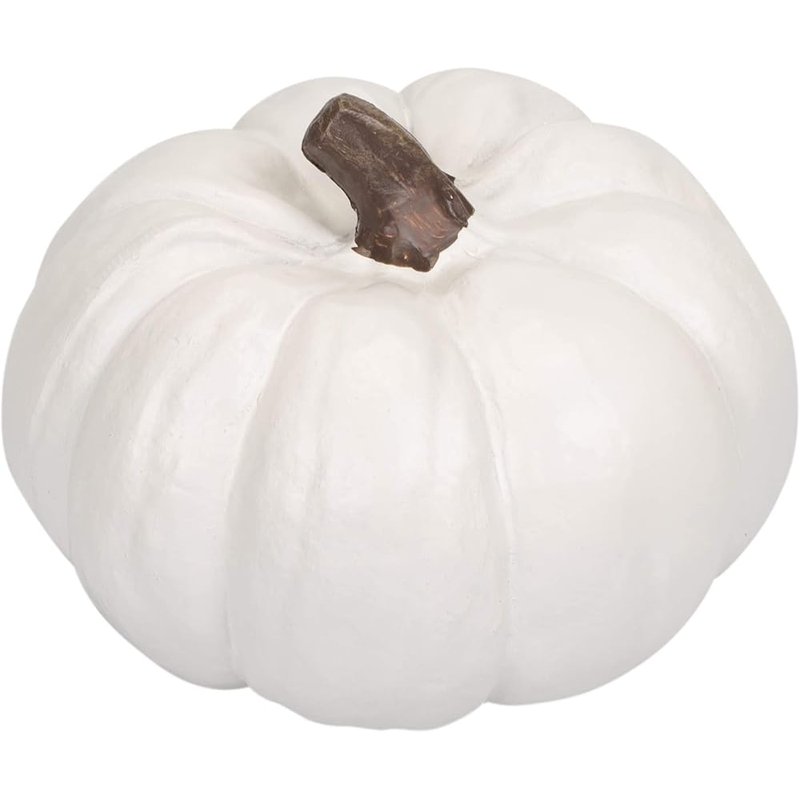 Classic white resin pumpkin