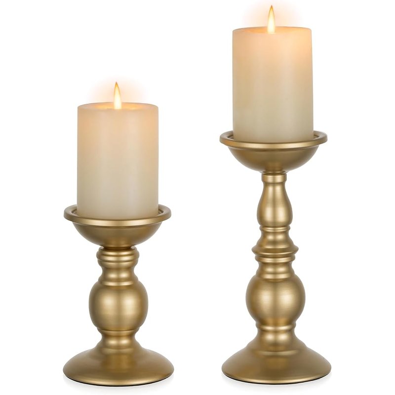 NUPTIO gold pillar candle holders
