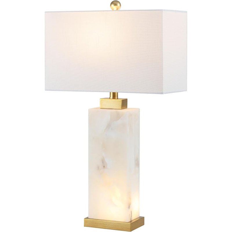 Alabaster and gold table lamp