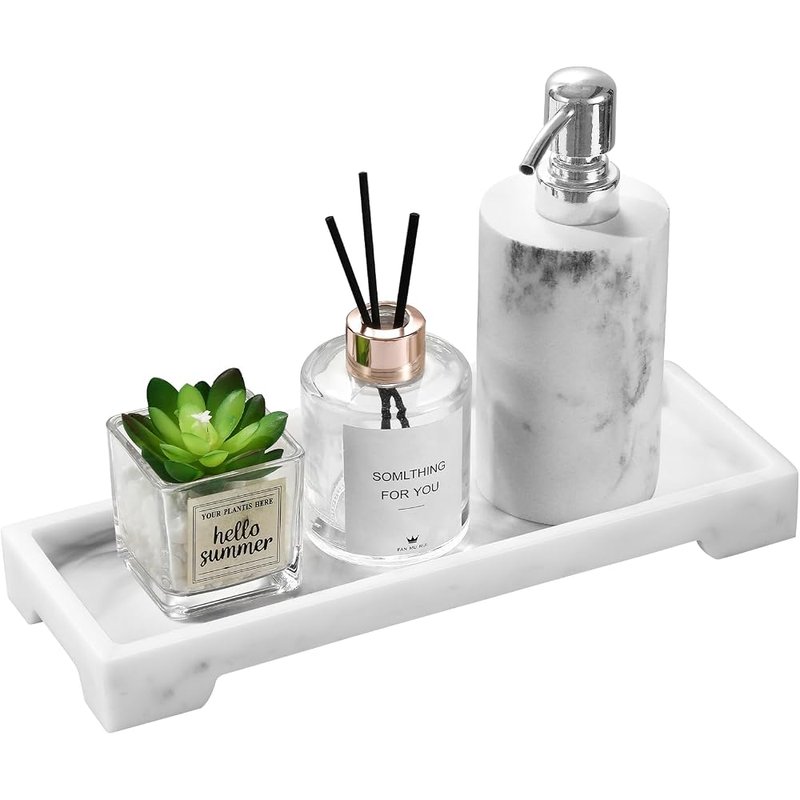 Luxspire marble-look tray, small