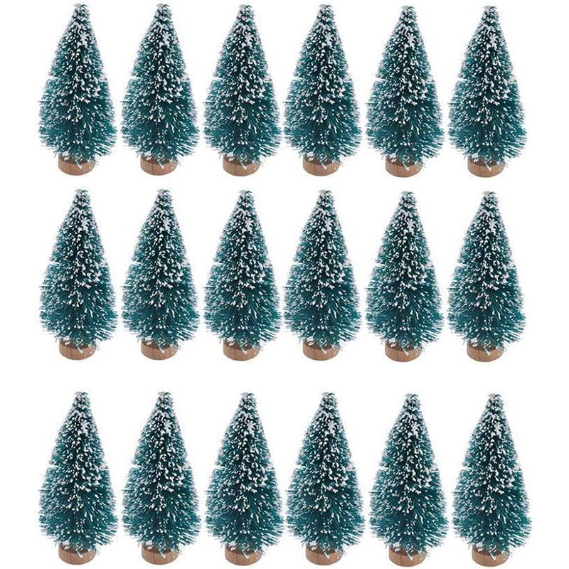 Mini bottle brush trees, 24 pack