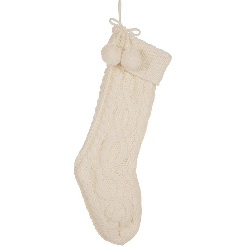 Cream knit stocking