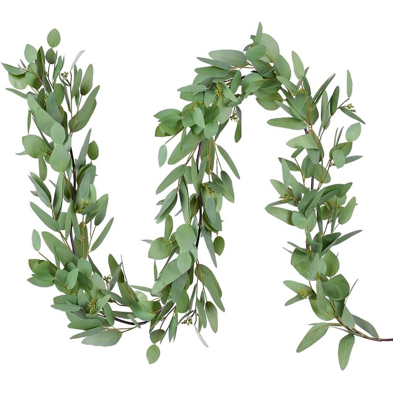 Seeded eucalyptus garland, 5.5 ft
