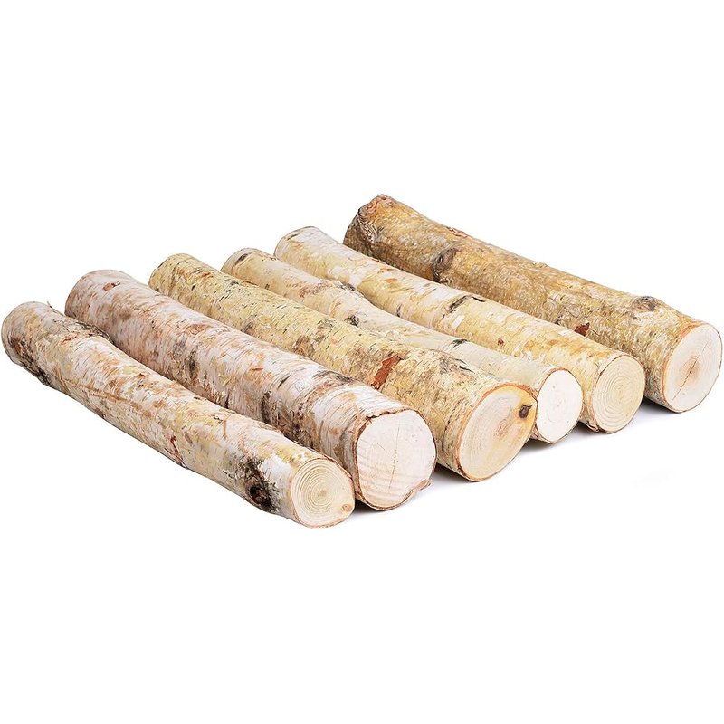 Large birch logs, 6 pack