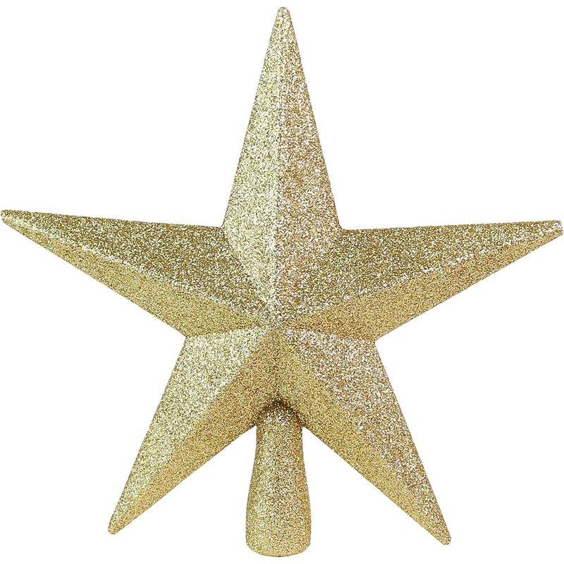 Gold glitter star tree topper