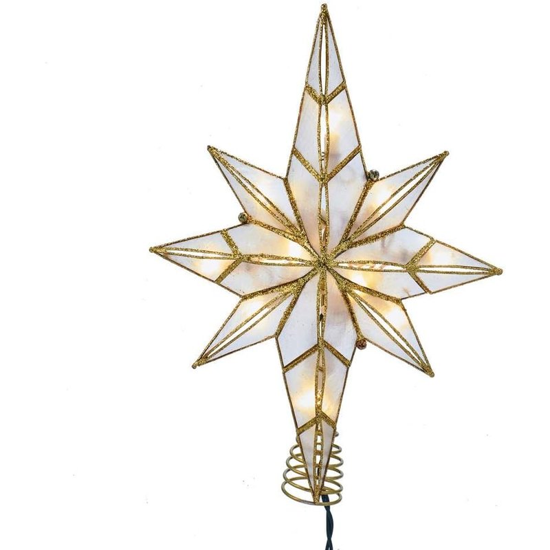 Kurt Adler lighted capiz Bethlehem star treetop
