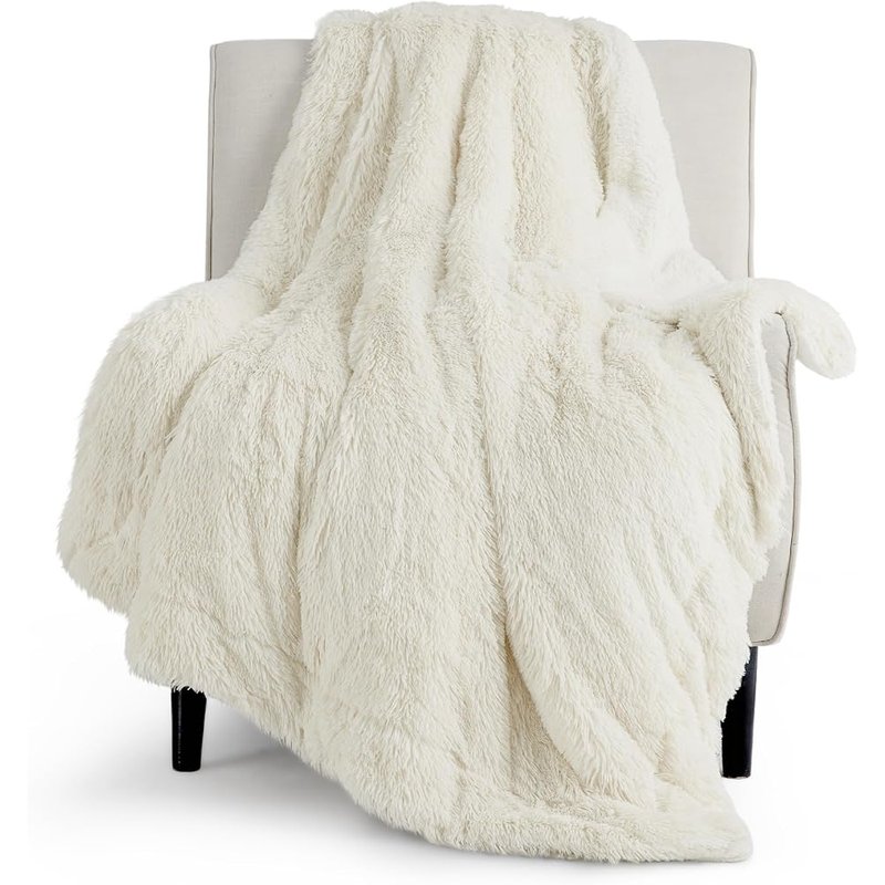 Bedsure faux fur sherpa throw