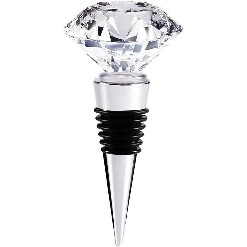 Crystal wine bottle stopper