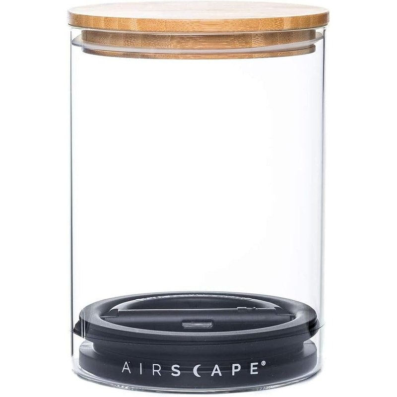 AirScape glass coffee canister