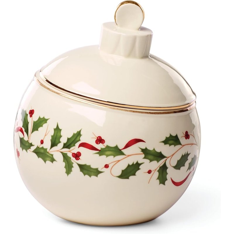 Lenox Holiday ornament candy jar