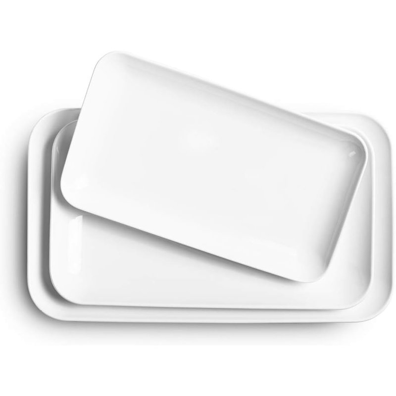 DELLING rectangular porcelain platters, set of 3