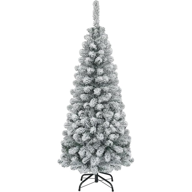 Flocked pencil tree, 4.5 ft