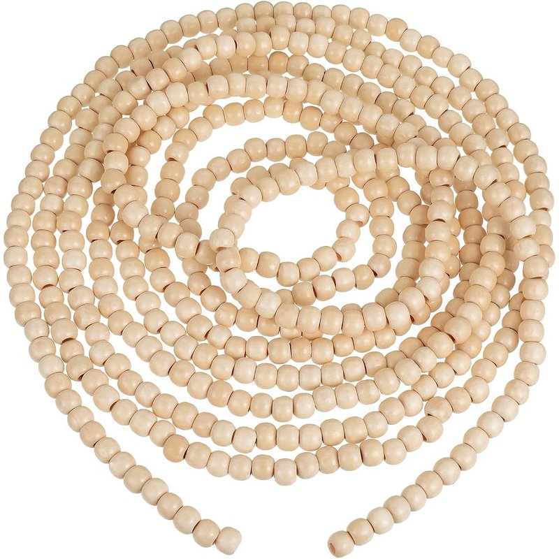 Wood bead garland