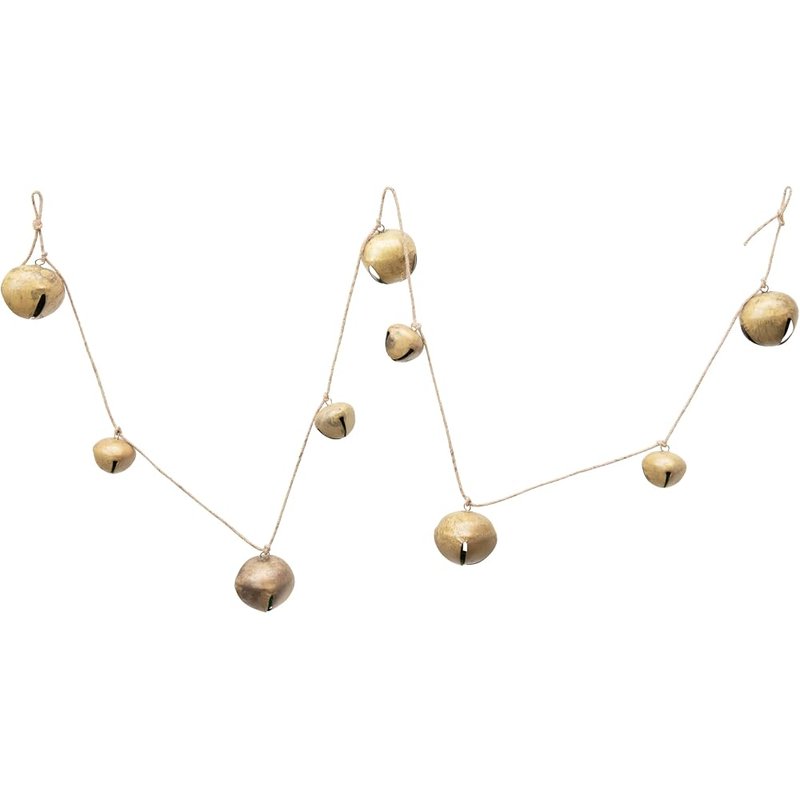Gold jingle bell garland