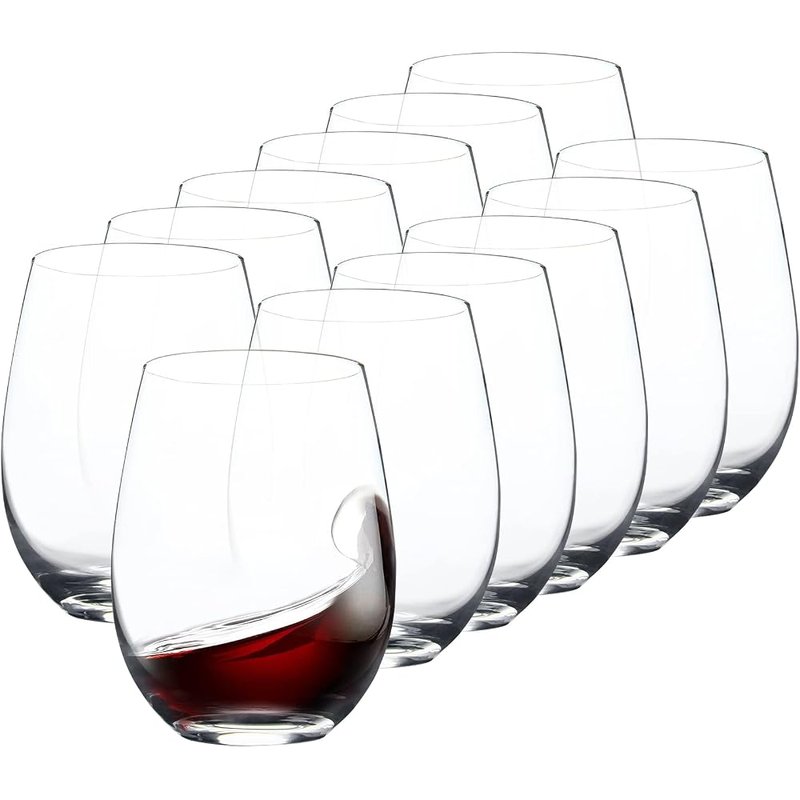 FAWLES stemless wine glasses, set of 12