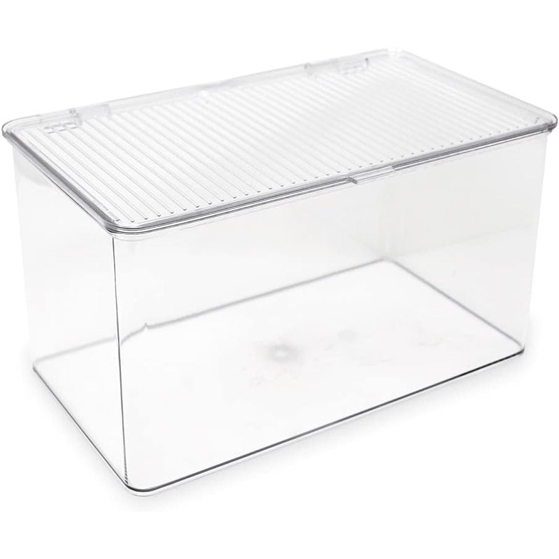 Clear stackable storage bin