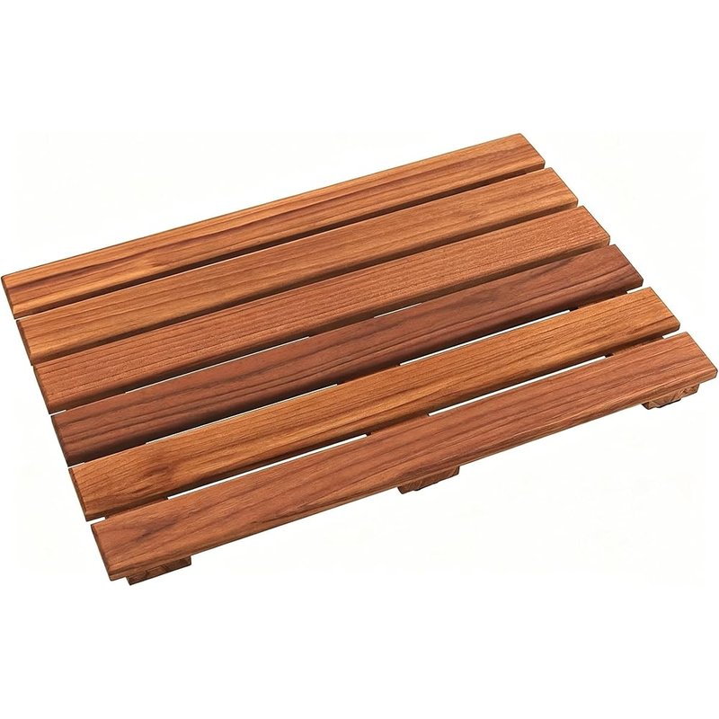 Teak shower mat