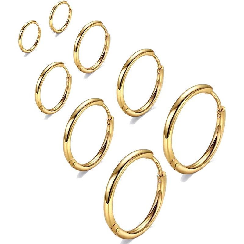 Gold huggie hoops