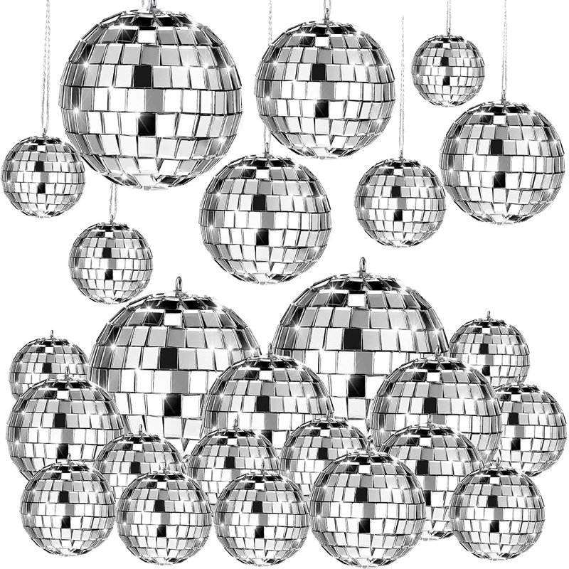 MTLEE mini disco ball ornaments, 20 pack