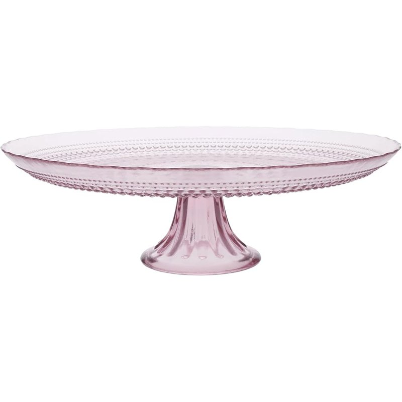 Fortessa hobnail glass cake stand