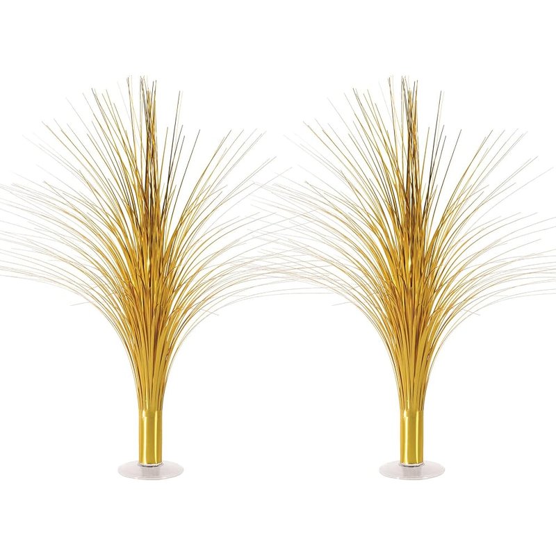 Beistle gold metallic spray centerpieces, 2 pack