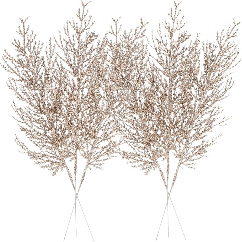 Sea Team champagne glitter cypress picks, 24 pack