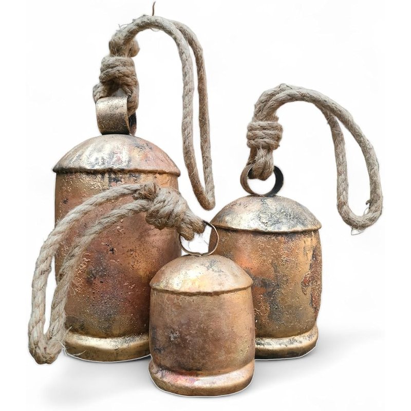Brass bells, set of 3