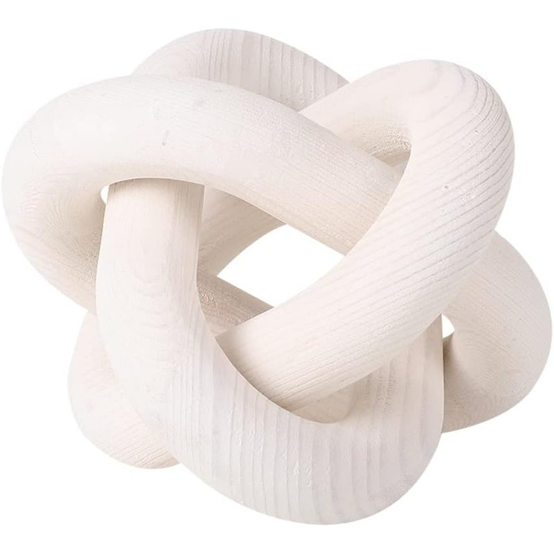 Carved wood knot decor