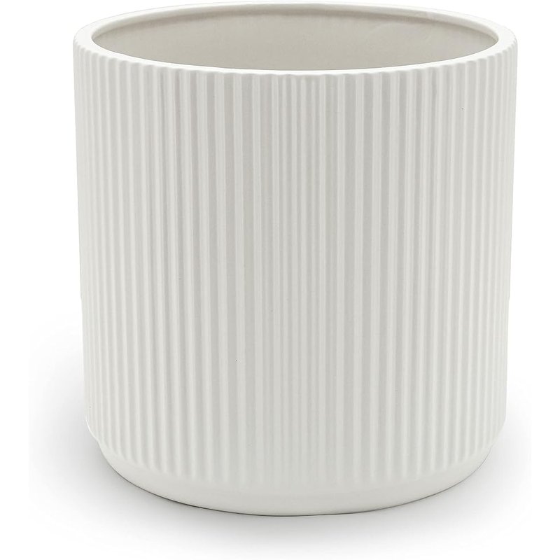 Amazon Basics fluted ceramic planter