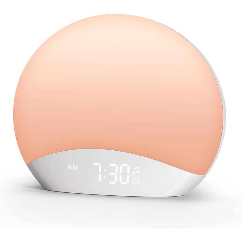 Sunrise alarm clock with sound machine