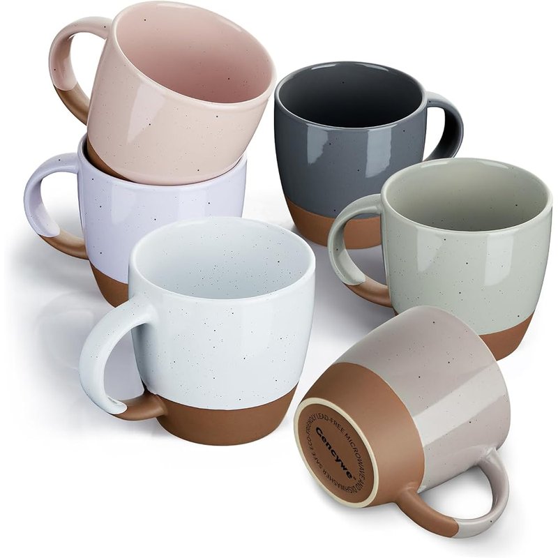 Morandi color ceramic mugs, set of 6