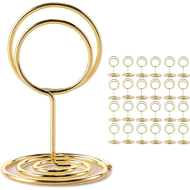 Gold place card holders