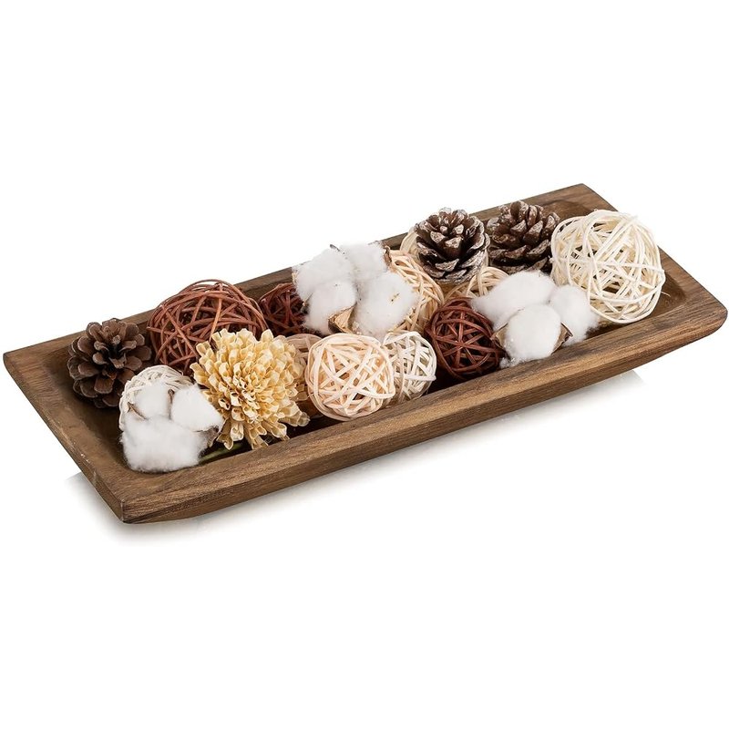 Wood dough bowl