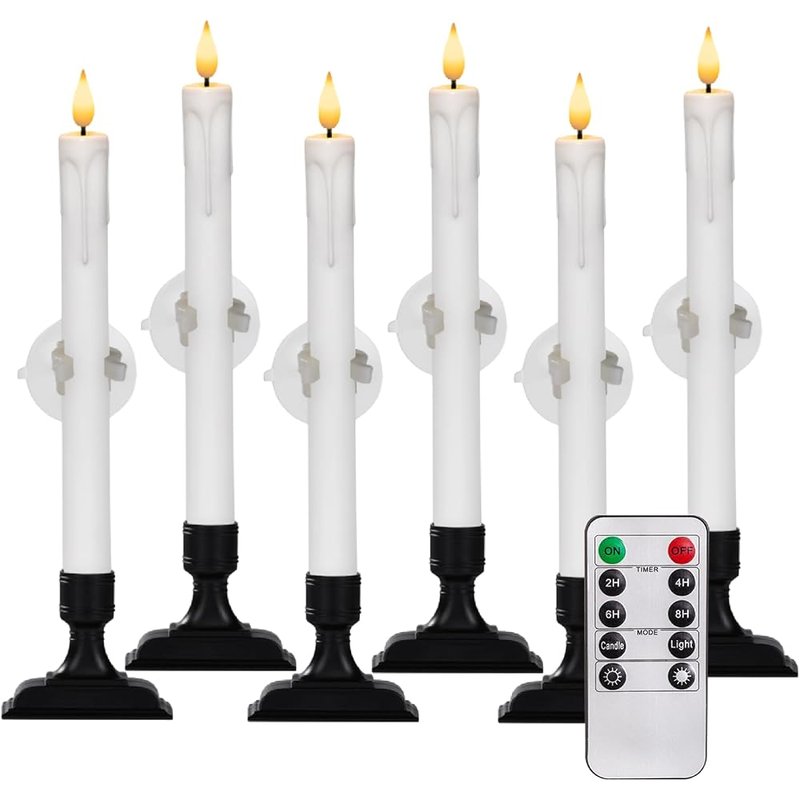 Homemory window candles with timer, 6 pack