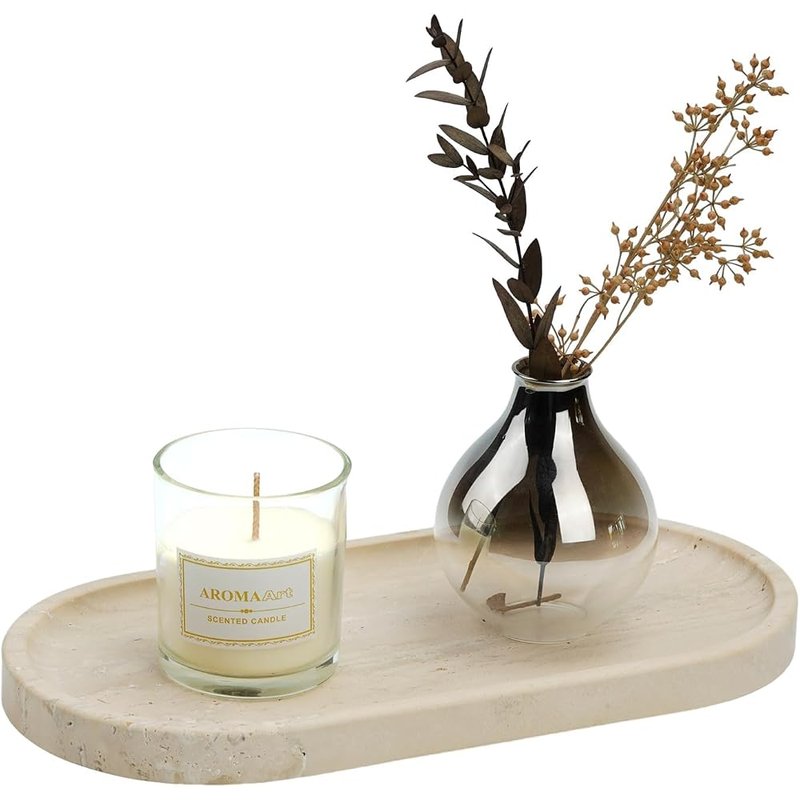 Travertine vanity tray