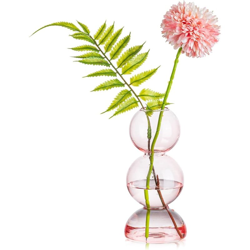 Pink bubble bud vase