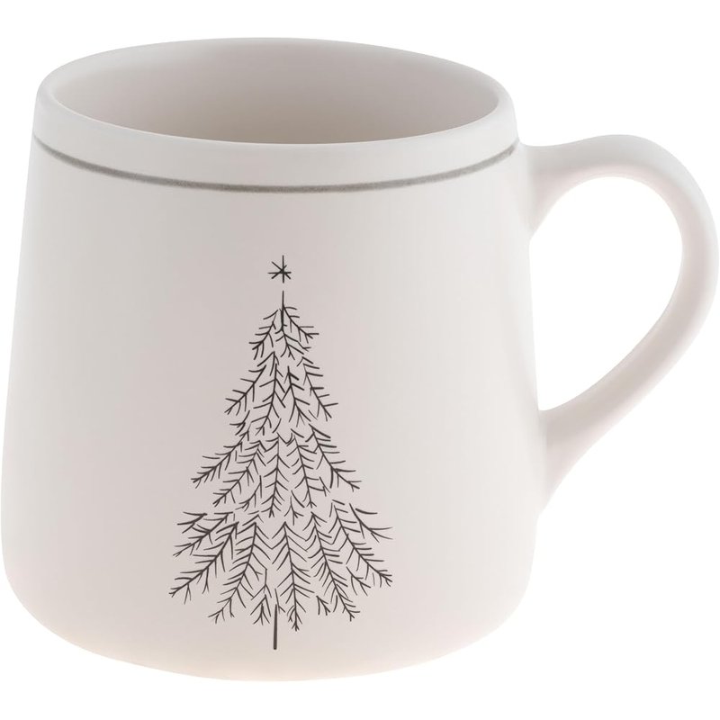 Winter white tree mug